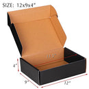 12x9x4 Black Cardboard Boxes 20 Pack Shipping Boxes for Small Business Mailing - Brand New