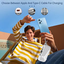 SHDNXASJ POWER BANK IPHONE PORTABLE CHARGER 10000MAH BUILT-INS CABLES - WHITE - Like New