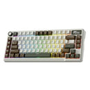 RK ROYAL KLUDGE L75 GASKET MOUNT MECHANICAL KEYBOARD, CREAM SWITCH - PALM GREEN - Like New