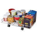 Collections Etc Flat Rolling Floor Shelf Metal Storage Cart Expandable 24" W - Brand New