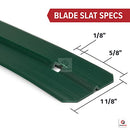 Fenpro Privacy Fence Slats, Chain-Link Bottom Lock 6ft x 10ft - Green - Brand New