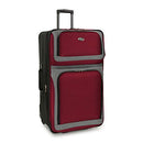 U.S. TRAVELER NEW YORKER LIGHTWEIGHT EXPANDABLE ROLLING 4-PIECE SET -RED/GRAY - Brand New