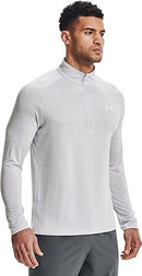 UNDER ARMOUR MEN'S UA TECH™ ½ ZIP LONG SLEEVE - HALO GRAY/WHITE - SIZE L - Brand New