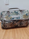 LUCAS TRAVEL BAG TAPRESTRY, 15", FLORAL DRAWINGS, PLANTS - GRAY - Like New