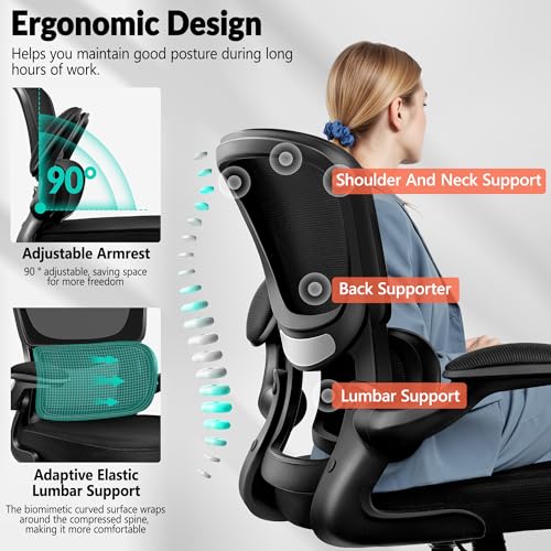BESTFAIR HOME OFFICE DESK CHAIR ERGONOMIC OFFICE DESK CHAIR LUMBAR SUPPORT BLACK - Like New