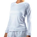 KANU SURF WOMEN UPF 50+ LONG SLEEVE ACTIVE SWIM TEE & WORKOUT TOP WHITE M - Brand New