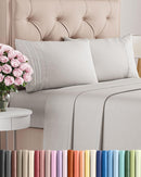 CGK LINENS KING SIZE 4 PIECE SHEET SET COMFY BREATHABLE & COOLING - FRENCH GREY - Like New