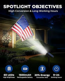 HGGH SOLAR LIGHTS OUTDOOR WATERPROOF IP67 60 LED 3 LIGHTING MODES 4 PACK - Like New