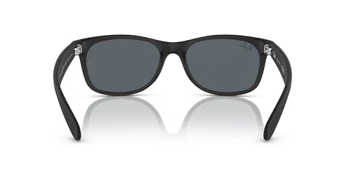 RayBan RB2132 New Wayfarer Square Rubber Black Blue Size 55 - Like New