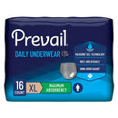 Prevail Daily Underwear Adult Underwear XL, PUM-514, Maximum, 16 Ct - Brand New