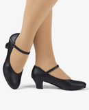 THEATRICALS WOMENS 2" HEEL CHARACTER SHOES - BLACK - SIZE: WOMEN 9 - BLACK - Like New