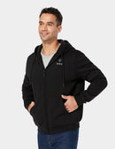 ORORO UNISEX HEATED FLEECE HOODIE - APPAREL ONLY - SIZE: MEN L - BLACK - Like New