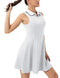 FKEEP WOMEN'S TENNIS GOLF DRESS WORKOUT ATHLETIC V-NECK SHORTS - SIZE: M - WHITE - Brand New