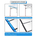 Growsun Folding Camping Table Aluminum Lightweight Square Table Blue Chain - Brand New