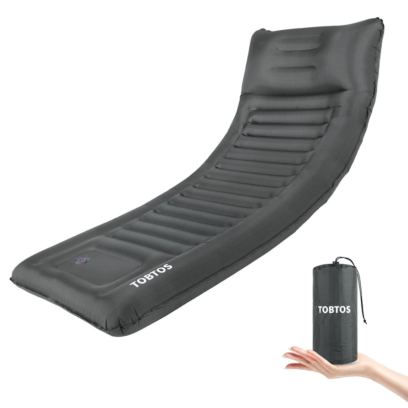 TOBTOS Inflatable Camping Sleeping Pad with Pillow, Thick 6 Inch Ultralight - Brand New