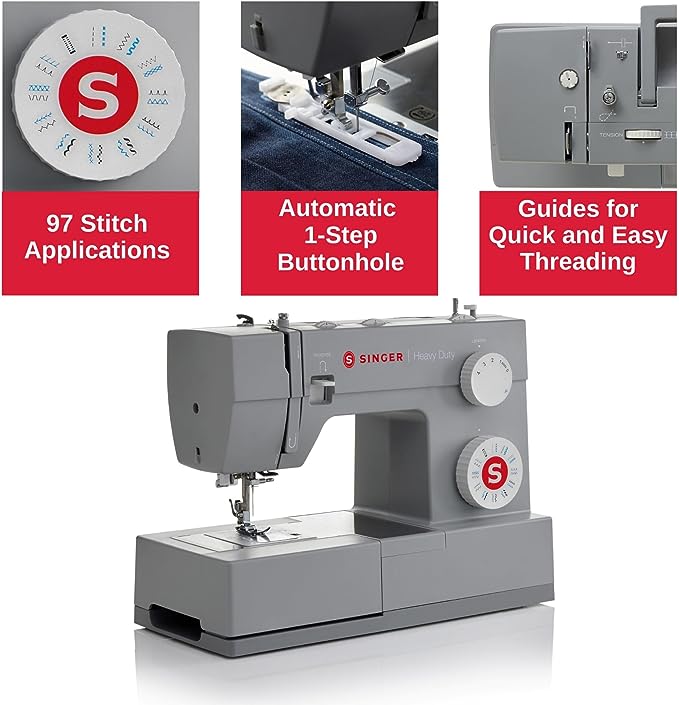SINGER 4423 Heavy Duty Sewing Machine 97 NO ACCESSORIES 4423 - Gray - Like New