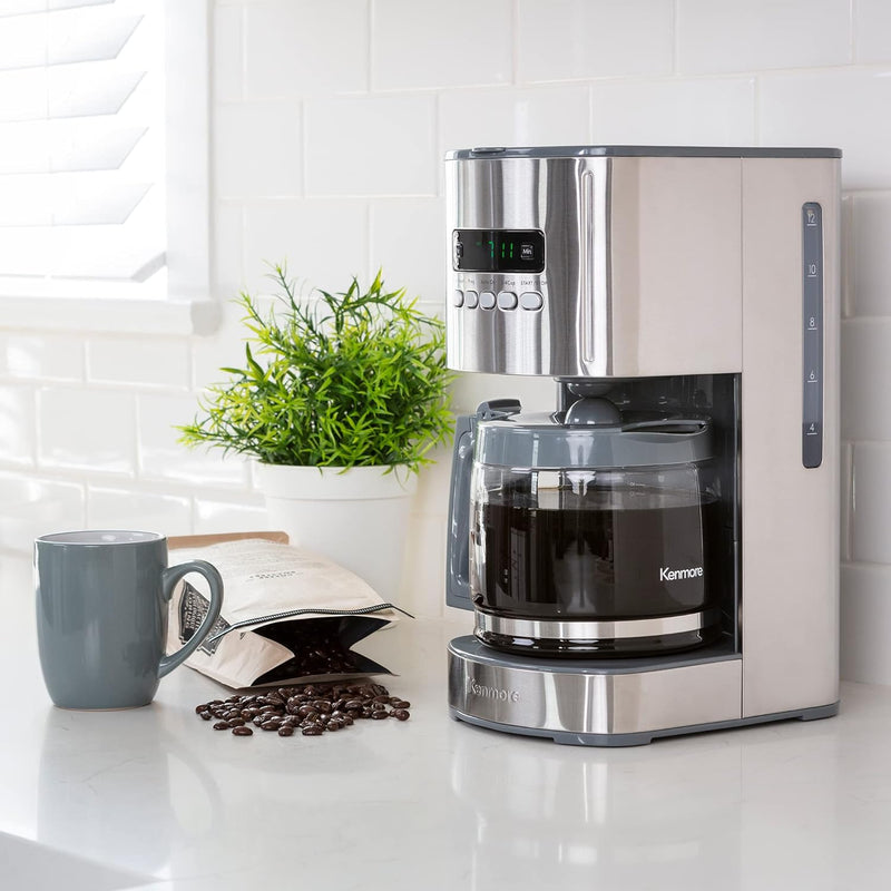 Kenmore Aroma Control 12-Cup Programmable Coffee Maker - Silver - Like New