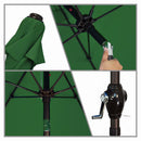 ASTELLA 9-FT ALUMINUM GREEN PUSH-BUTTON TILT MARKET PATIO UMBRELLA - GREEN - Like New