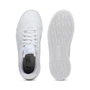 PUMA WOMEN'S CARINA 3.0 SNEAKER, SIZE: WOMEN 7, WHITE / SILVER - Like New