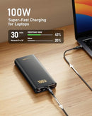 VEEKTOMX 100W LAPTOP POWER BANK 20000MAH FAST CHARGING PORTABLE VT202 DARK GRAY - Like New