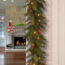 NATIONAL TREE COMPANY 6' NEEDLE PINE CONE GARLAND WITH CLEAR LIGHTS, DC3-178L-6B - Like New