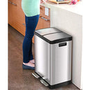 ITOCHLESS SOFTSTEP 60 LITER / 16 GALLON STEP TRASH CAN PC60RSF - BLACK STAINLESS - Brand New