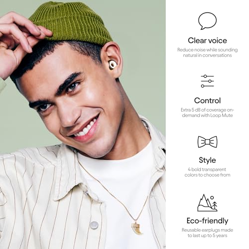 Loop Engage Plus Earplugs – Low-Level Noise Reduction with Clear Speech Green - Like New