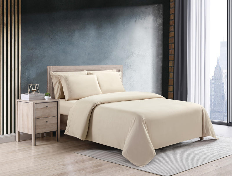 KATHY IRELAND COOL MAX 6 PIECE ULTRA SOFT SHEET SET, SAND - QUEEN - SAND - Like New