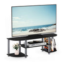 FURINNO TURN-S-TUBE WIDE TV ENTERTAINMENT CENTER, ESPRESSO/BLACK - 11058BK/GY - Like New