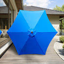 ASTELLA 9-FT STEEL NO-TILT MARKET PATIO UMBRELLA - BLUE - Like New