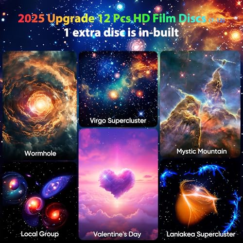 Galaxy Projector for Bedroom Pro Version, Upgraded Film Disc Star Projector - Brand New