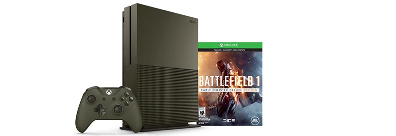 For Parts: MICROSOFT XBOX ONE S 1TB BATTLEFIELD PHYSICAL DAMAGE-NO POWER