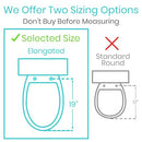Vive Raised Toilet Seat Riser (with Handles) - Handicap Rail - Brand New
