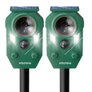 XMUNIHA SOLAR ULTRASONIC ANIMAL REPELLENT OUTDOOR, 2 PACK DEER REPELLENT - GREEN - Like New