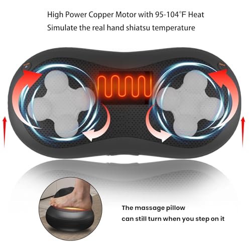 MASSAGEASE ADJUSTABLE NECK-SHOULDER MASSAGE PILLOW MAGIC STRAP - BLACK - Like New