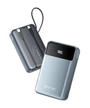 JOYFAR POWER BANK USB C 30000MAH BUILT IN CABLE 22.5W NIB - GRAY - Like New