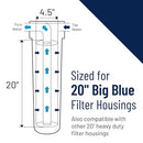 Pentek 355226-43 WPX100BB20P String-Wound Polypropylene Filter Cartridge - White - Brand New