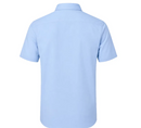 JAMES TAILOR SHORT SLEEVE DRESS BUTTON DOWN SHIRT - SIZE: MEN S - LIGHT BLUE - Brand New