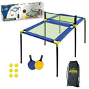 ANYWHERE SPORTS THIN AIR TRAMPOLINE PONG & TABLE TENNIS - 29PC - YELLOW/BLUE - Like New