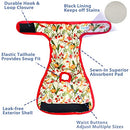 Leekalos Reusable Washable Dog Diapers Female (3 Pack) Highly Absorbent - Like New