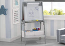 DELTA CHILDREN CHELSEA DOUBLE-SIDED STORAGE EASEL LIGHT GREY/WHITE - Like New