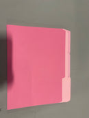 OFFICE DEPOT 2-TONE FILE FOLDERS, 1/3 CUT, LETTER SIZE, PACK OF 24 - PINK - Like New