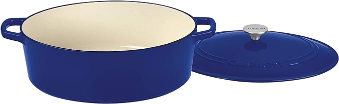 Cuisinart Cast Iron, Cobalt 7 Quart CI770-33CB - COBALT BLUE Like New