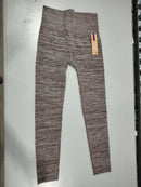 SHOSHO WOMEN'S LEGGINGS HIGH WAISTED CROP ACTIVEWEAR - L/XL - DARK GRAY HEATHER - Like New