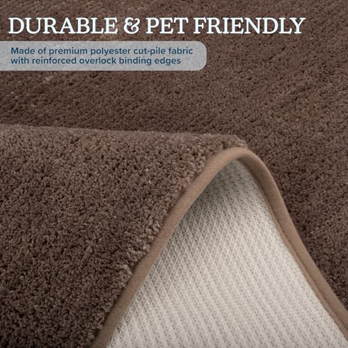 PETMAKER DOG DOOR MAT 36X26-INCH LARGE ENTRYWAY RUG WITH NON-SLIP BACK - BROWN - Like New