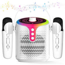 DFTRT KARAOKE MACHINE, PORTABLE KARAOKE SPEAKER ADULTS KIDS - WHITE - Like New