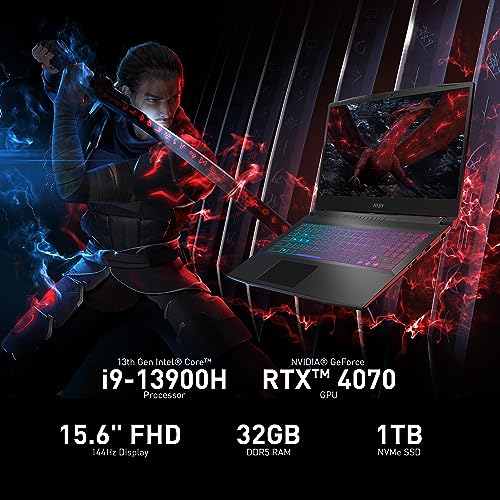 MSI KATANA 15 LAPTOP I9-13900H 32 1TB RTX 4070 B13VGK-1007US - BLACK - Like New