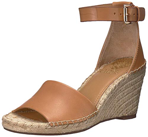 VINCE CAMUTO WOMEN'S LEERA ESPADRILLE WEDGE SANDAL - SIZE: WOMEN 8.5 - TAN - Like New
