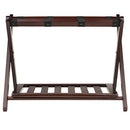 WINSOME REMY LUGGAGE RACK WITH STORAGE SHELF, NO ASSEMBLY - CAPPUCCINO - Like New