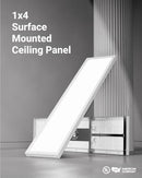 Sunco 1x2 LED Flat Panel Light Selectable CCT 3500K/4000K/5000K - Matte White - Like New